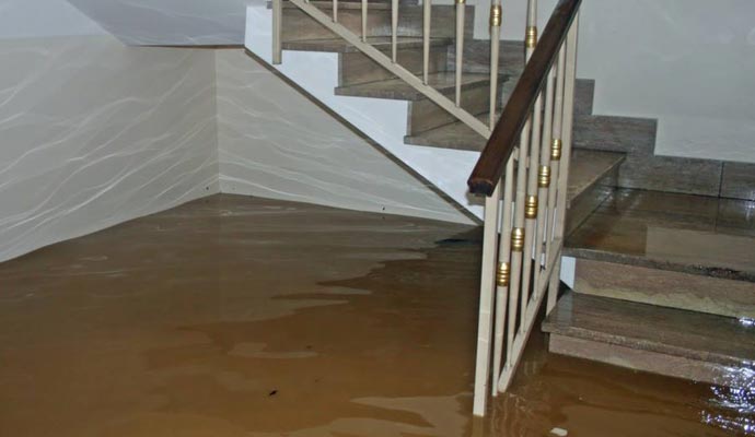 flooded property