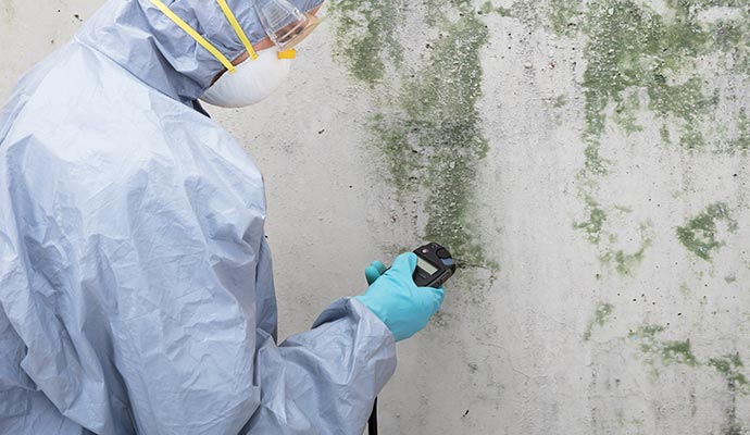 mold testing with device