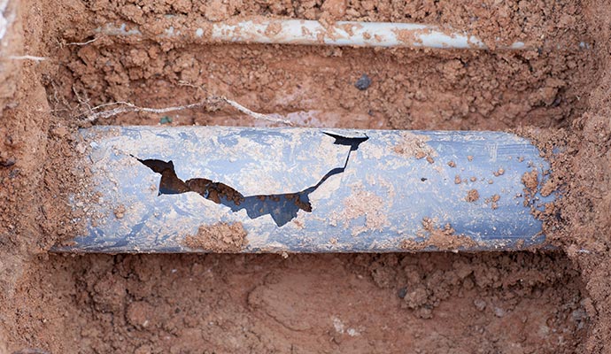 broken water pipe